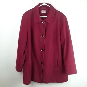 St. John's Bay Red Pea Coat